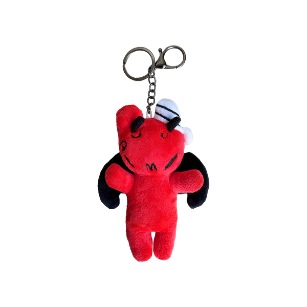 SMOL RED DEVIL DOG KEYCHAIN