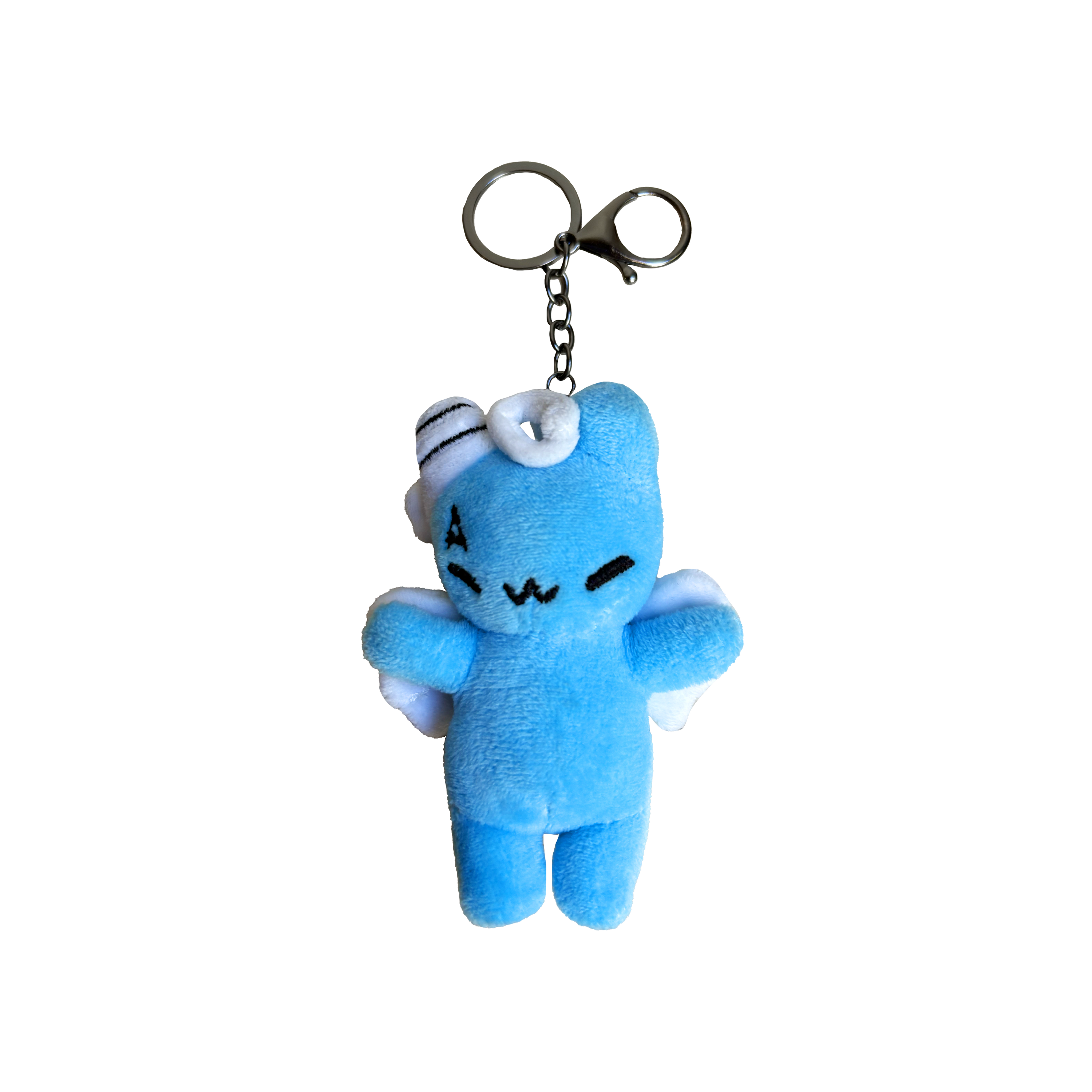 SMOL BLUE ANGEL DOG KEYCHAIN